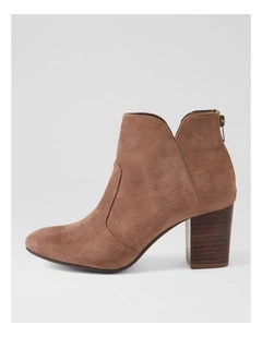 Mahlon Choc Brown Microsuede Ankle Boots