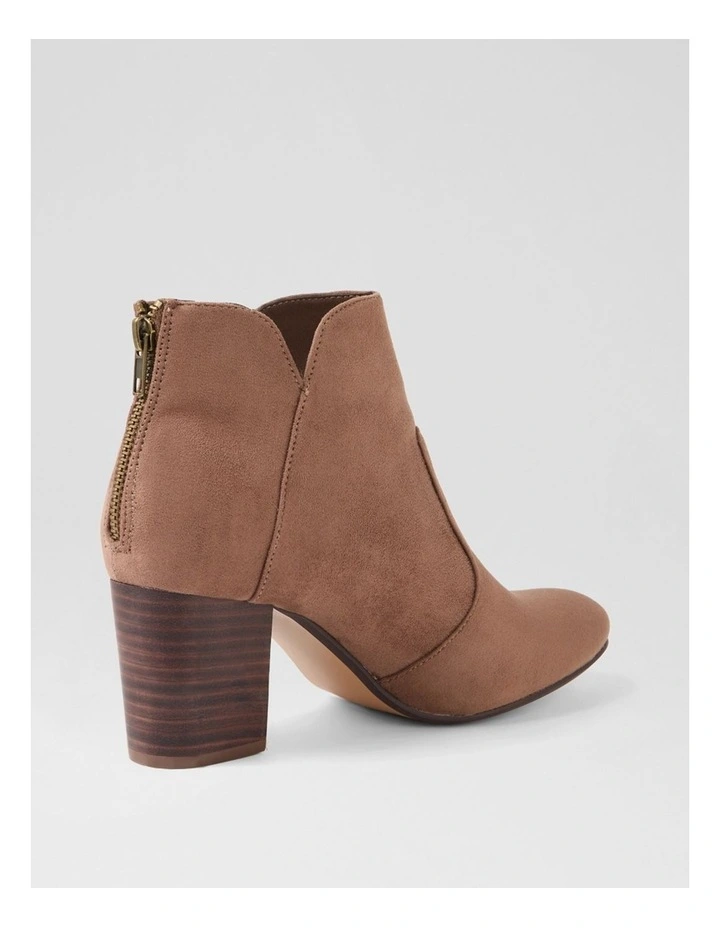 Mahlon Choc Brown Microsuede Ankle Boots image 3
