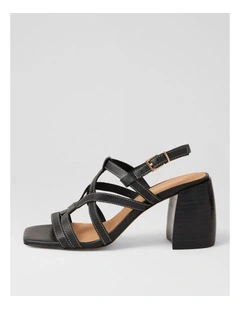 Thelmas Black Leather Sandals