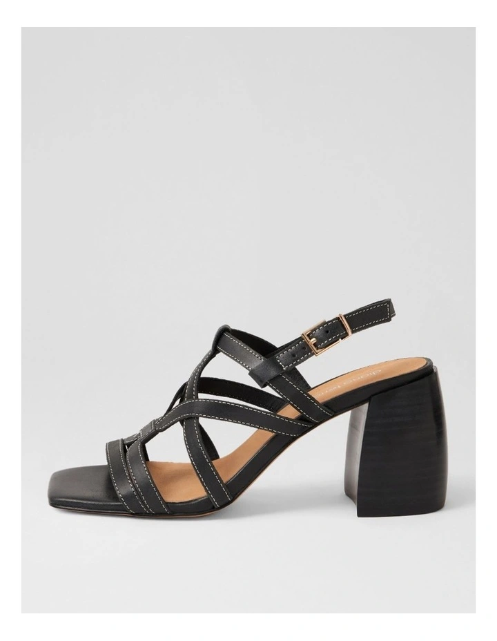 Thelmas Black Leather Sandals image 1