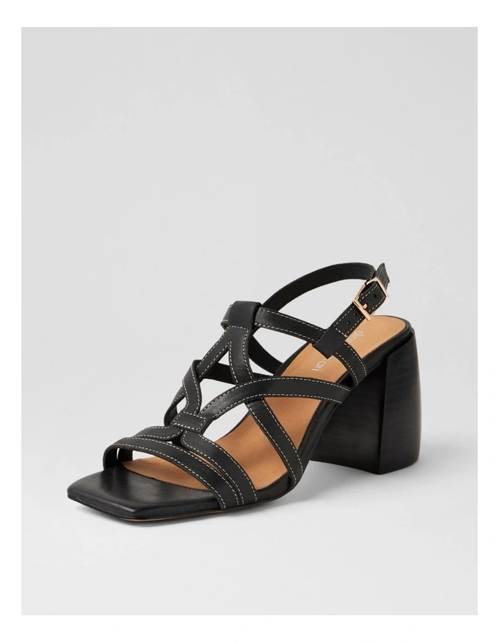 Thelmas Black Leather Sandals image 2