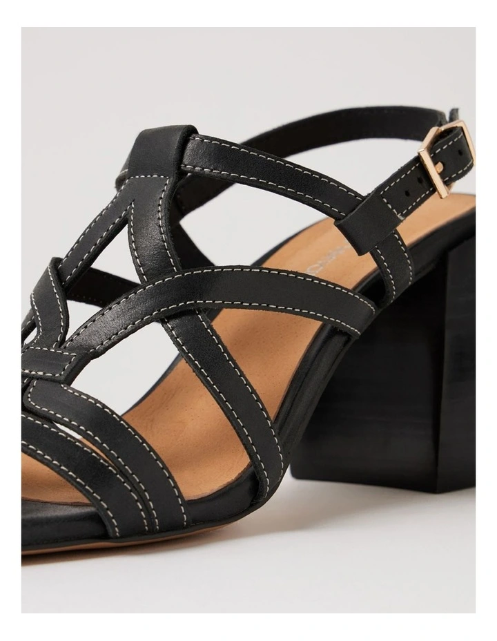 Thelmas Black Leather Sandals image 5