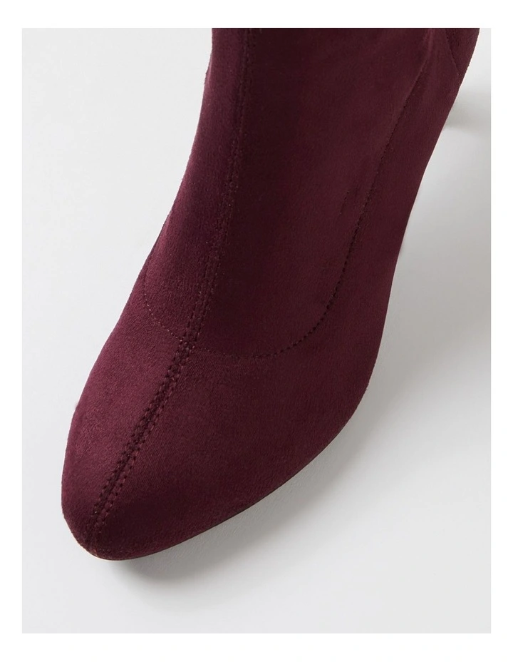 Islene W Wine Stretch Microsuede Knee High Boots image 4