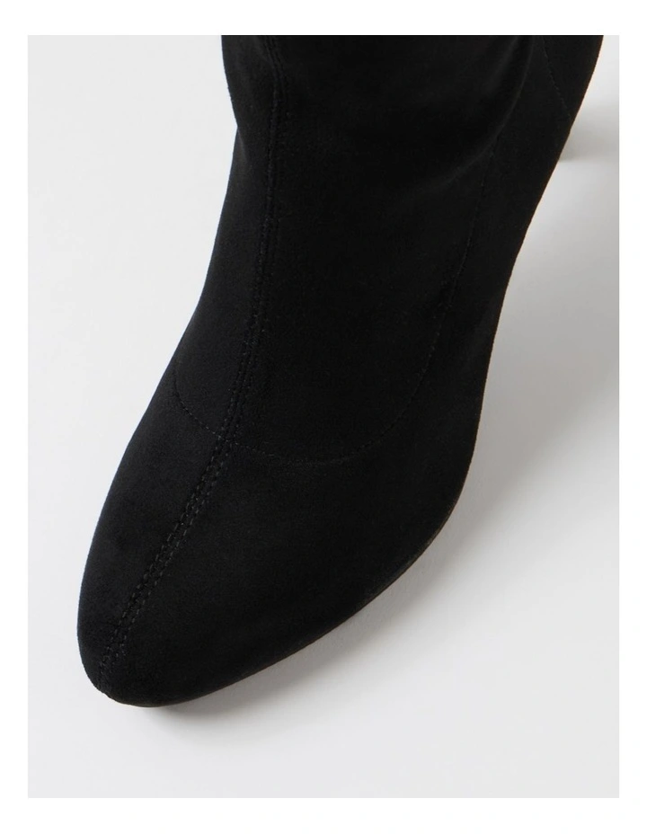 Islene W Black Stretch Microsuede Knee High Boots image 4