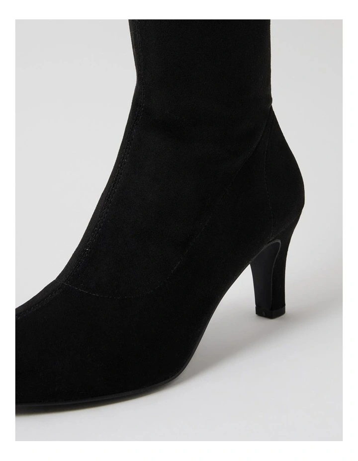 Islene W Black Stretch Microsuede Knee High Boots image 5