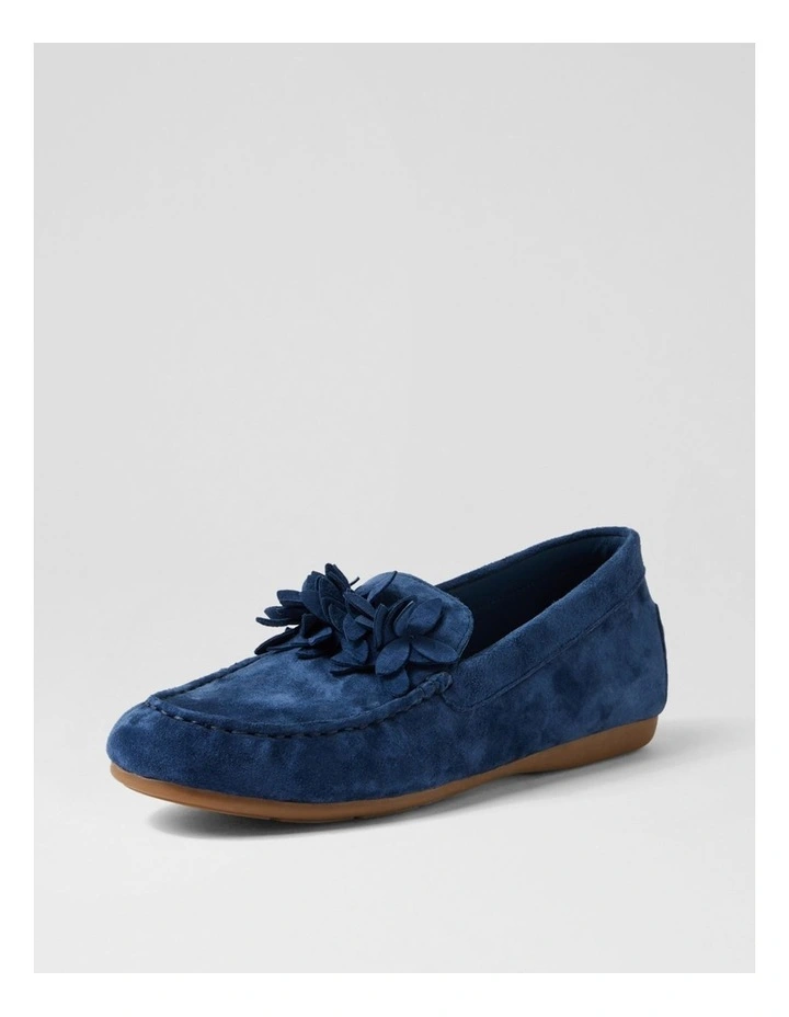 Errin Navy Suede Flat Shoes image 2