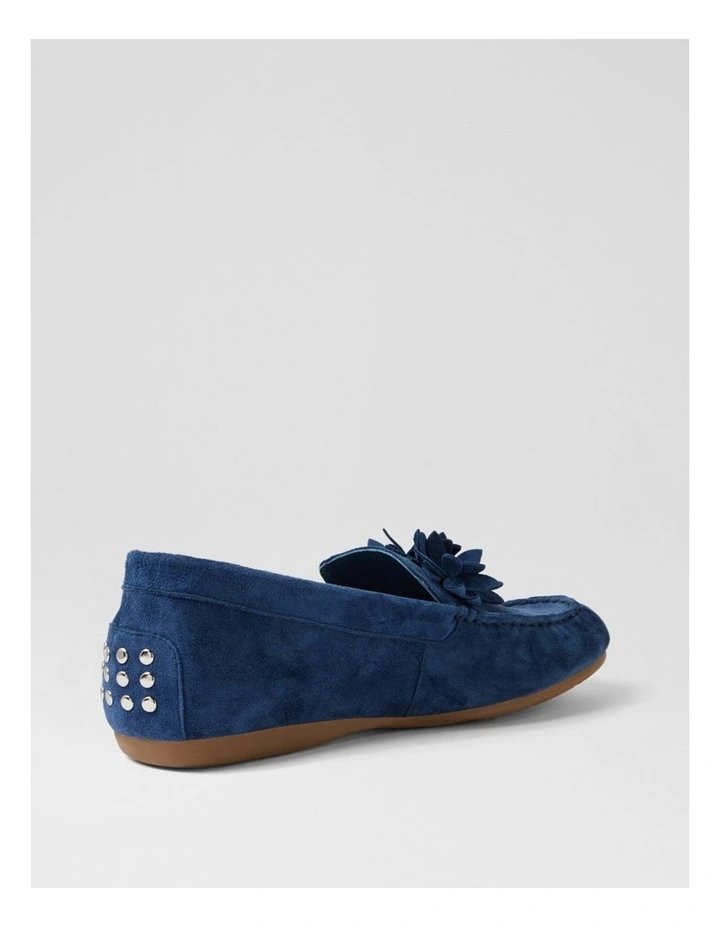 Errin Navy Suede Flat Shoes image 3