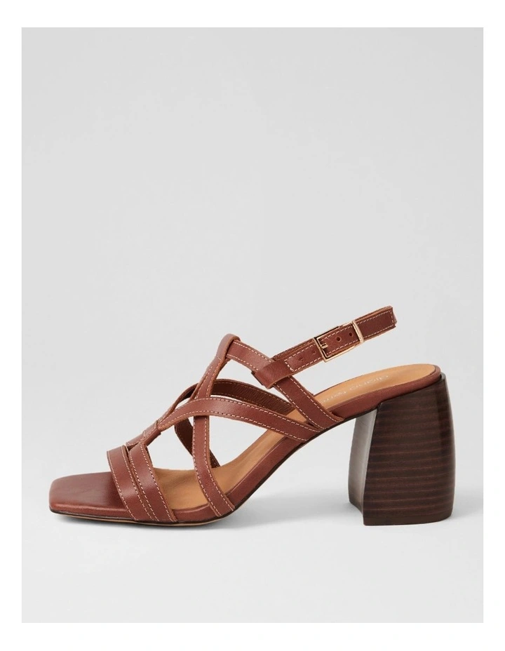 Thelmas Walnut Dark Brown Leather Sandals image 1