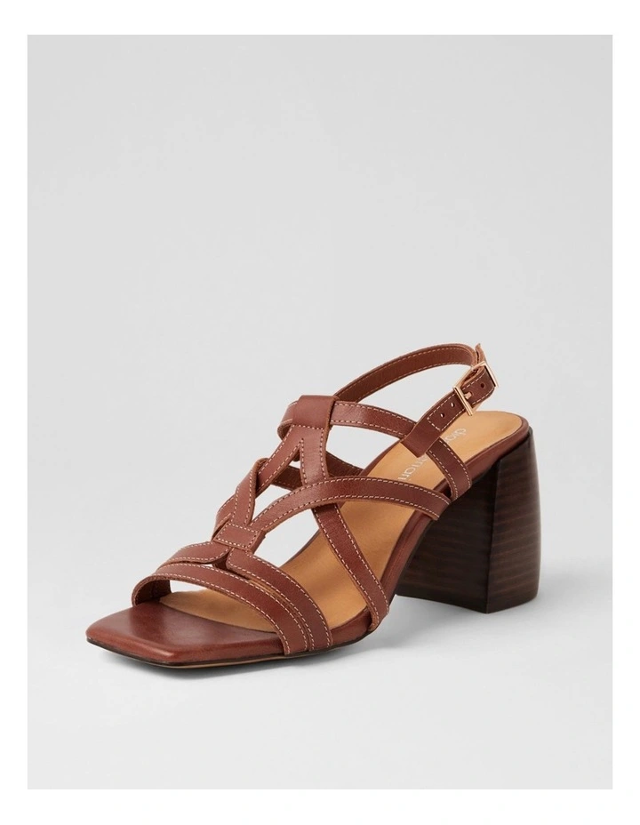 Thelmas Walnut Dark Brown Leather Sandals image 2