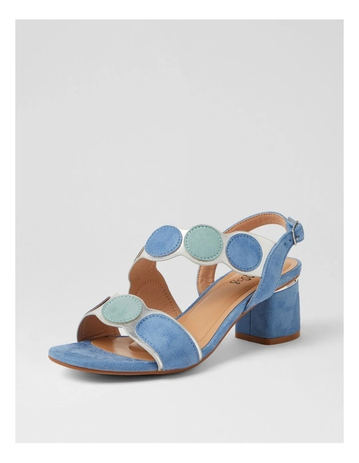 Haldis Blue Silver Multi Microsuede Sandals image 2
