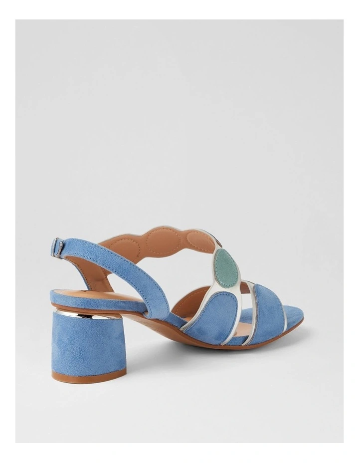 Haldis Blue Silver Multi Microsuede Sandals image 3