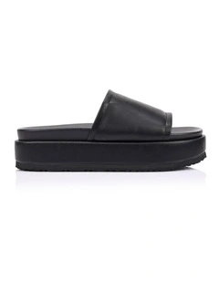 Hades Flatform Slides- Black Distressed