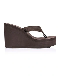 Joey Platform Wedges- Chocolate Brown