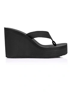 Joey Platform Wedges- Black