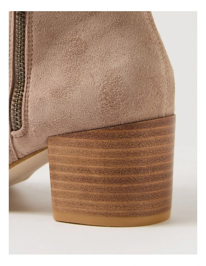 Modds Taupe Natural Suede Ankle Boots image 5