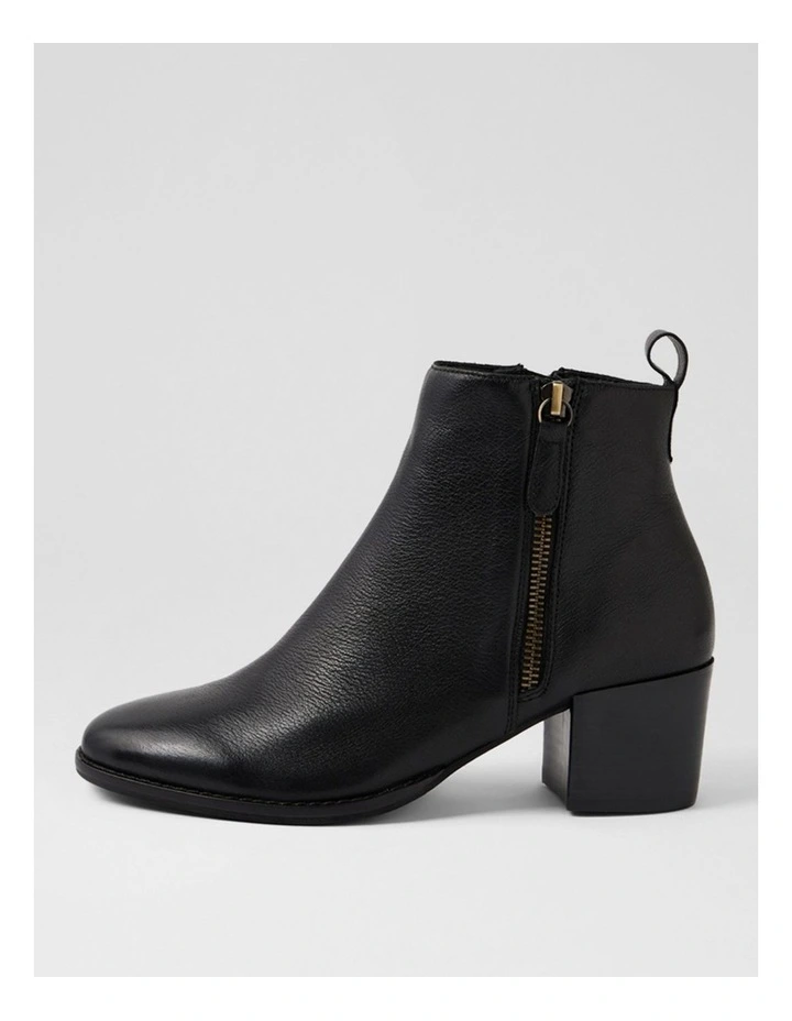 Modds Black Leather Ankle Boots image 1