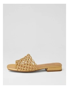 Nassa Gold Leather Sandals