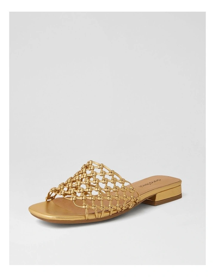 Nassa Gold Leather Sandals image 2