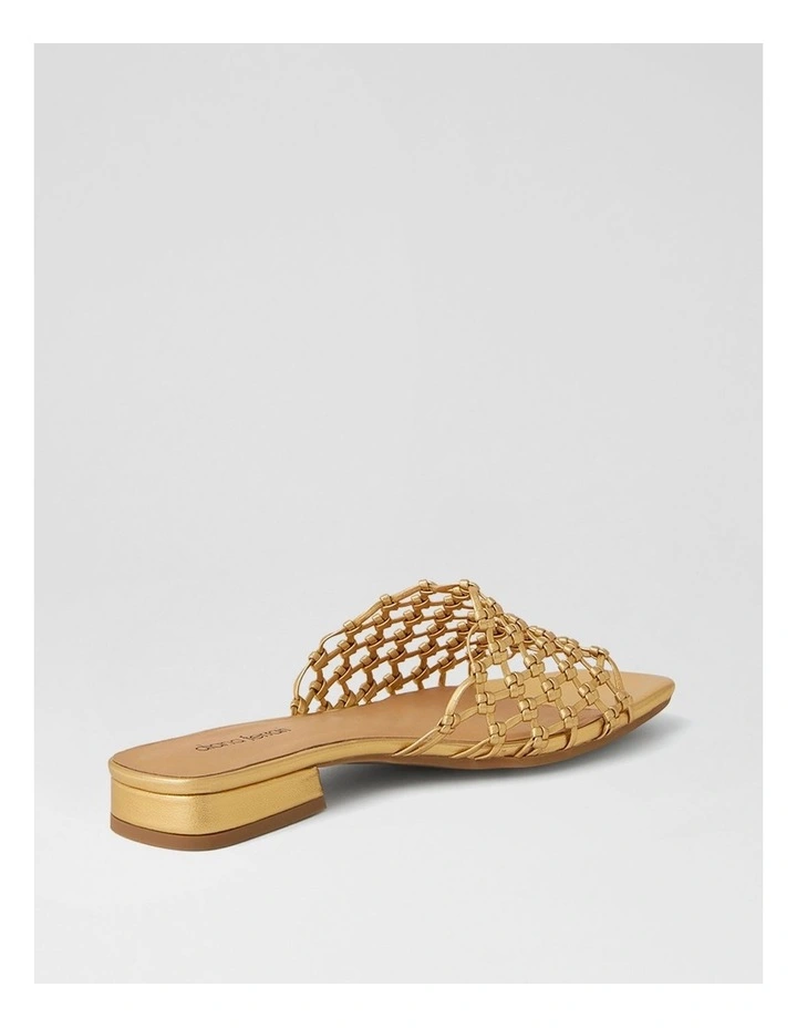 Nassa Gold Leather Sandals image 3