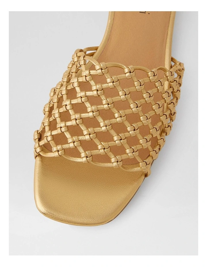 Nassa Gold Leather Sandals image 4