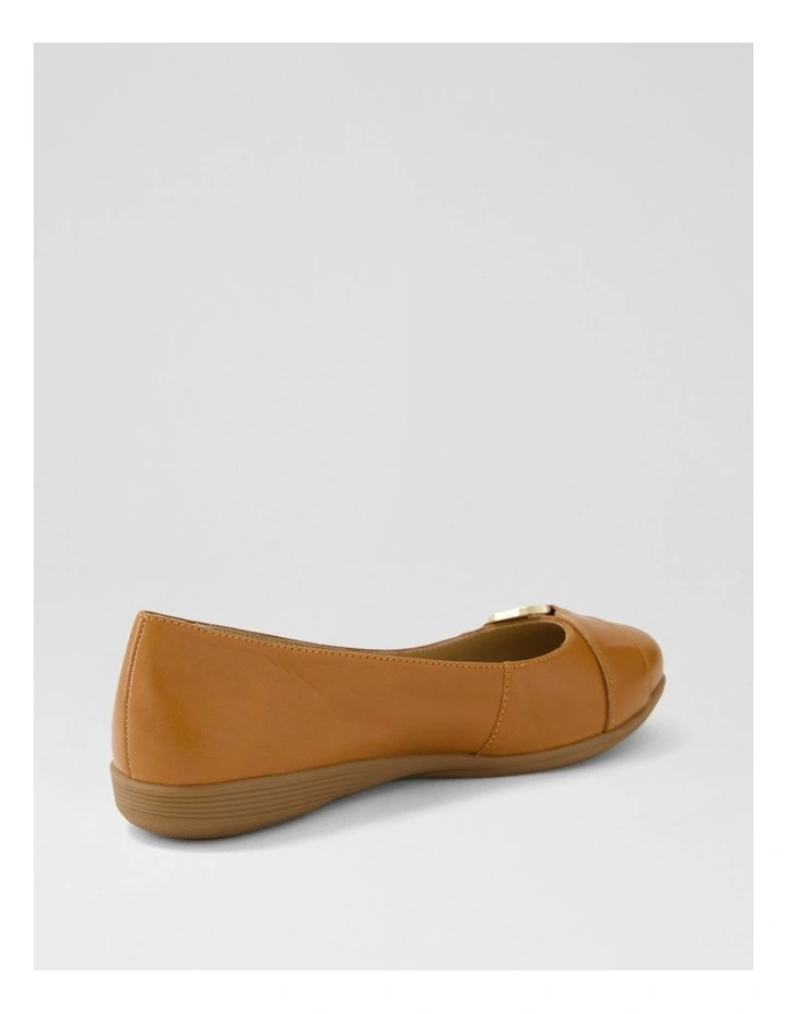 Harsi Tan Leather Ballet Flats image 3