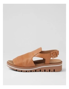 Antonee Dark Tan Leather Sandals