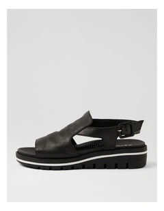 Antonee Black Leather Sandals