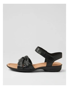 Blakaly Black Leather Sandals