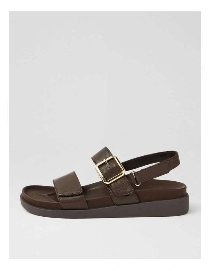 Bryce Dark Brown Leather Sandals image 1