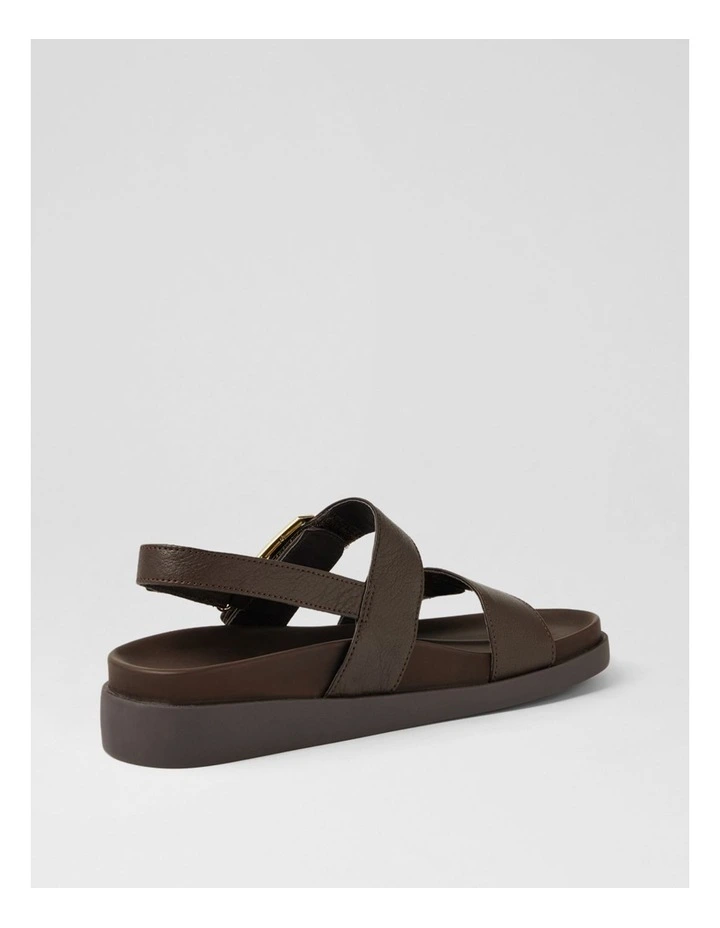 Bryce Dark Brown Leather Sandals image 3