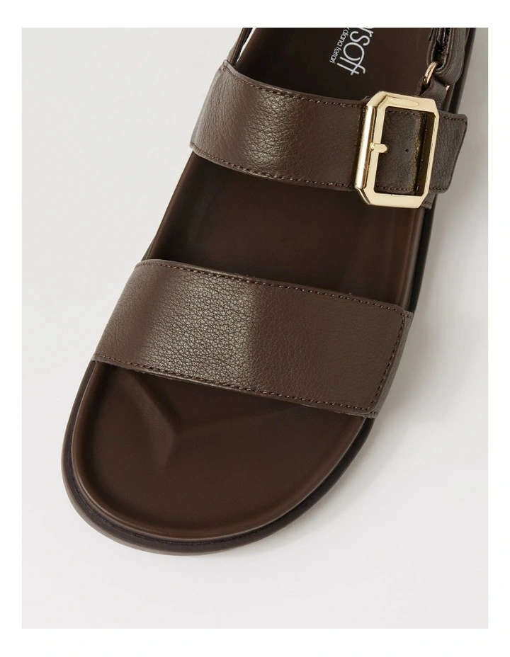 Bryce Dark Brown Leather Sandals image 4