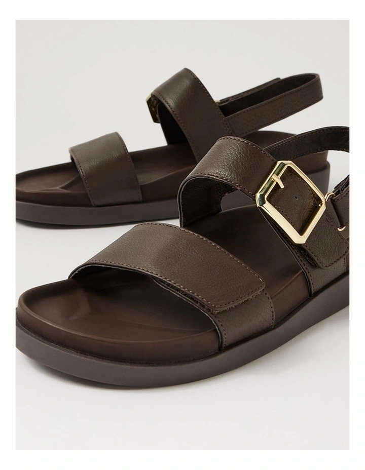 Bryce Dark Brown Leather Sandals image 5