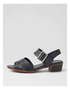 Davisons Navy Leather Sandals