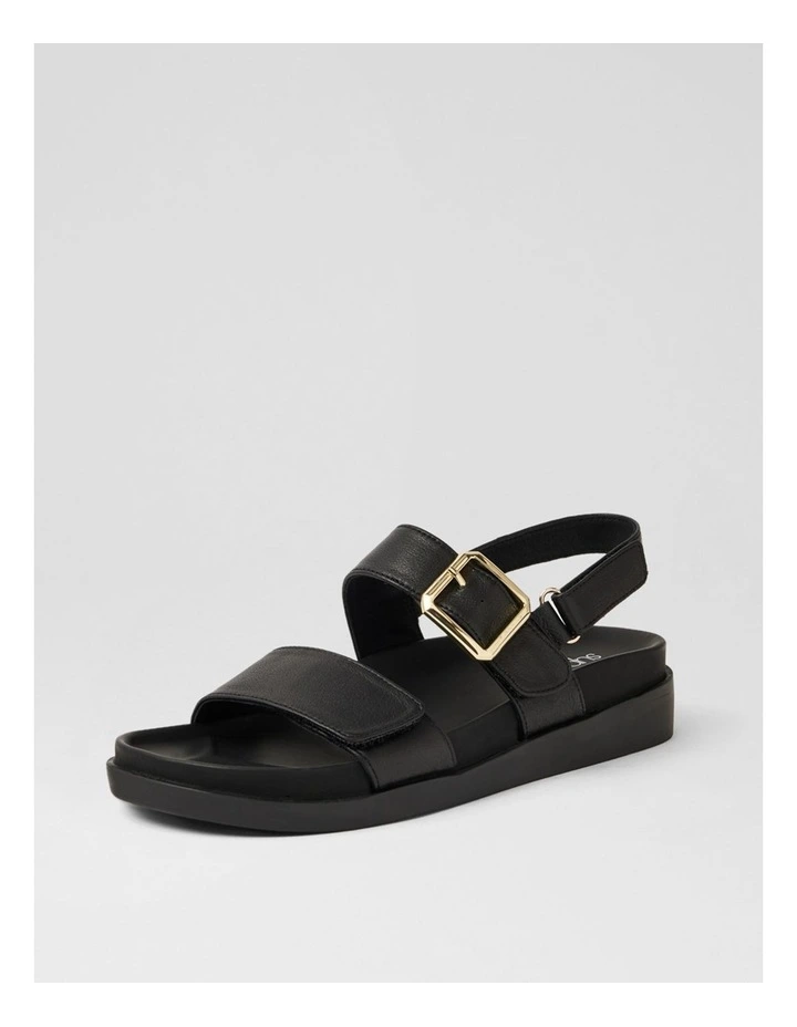 Bryce Black Leather Sandals image 2