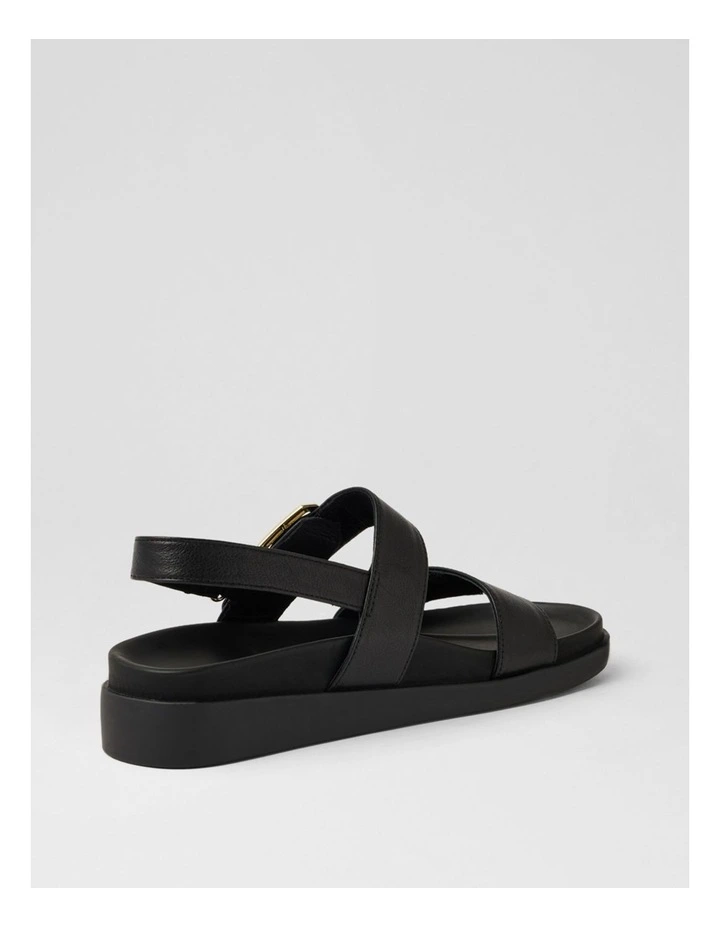 Bryce Black Leather Sandals image 3