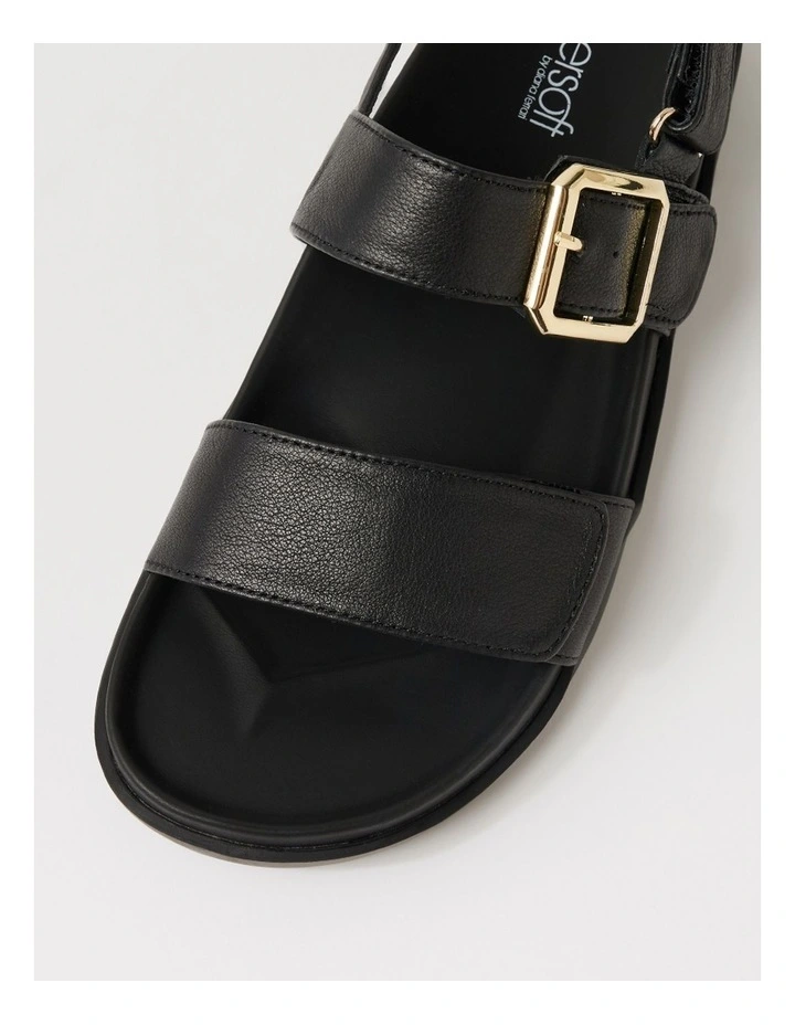 Bryce Black Leather Sandals image 4