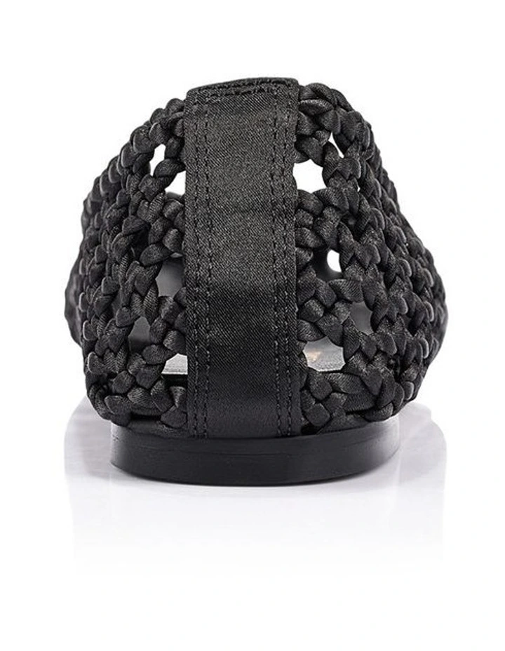 Evan Woven Ballet Flats - Black image 3
