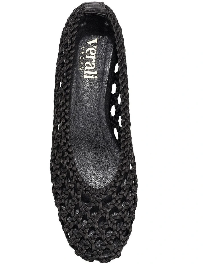 Evan Woven Ballet Flats - Black image 4