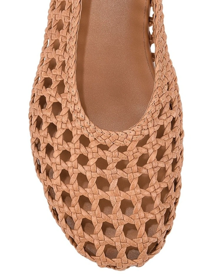 Belle Ballets - Tan Woven Leather image 4