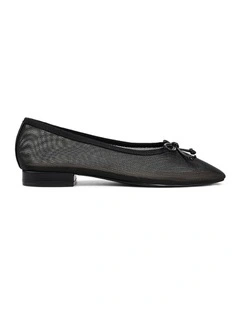 Vanessa Heeled Ballet- Black Mesh