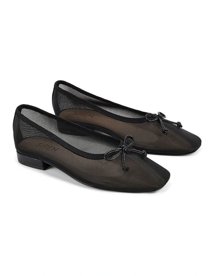 Vanessa Heeled Ballet- Black Mesh image 2