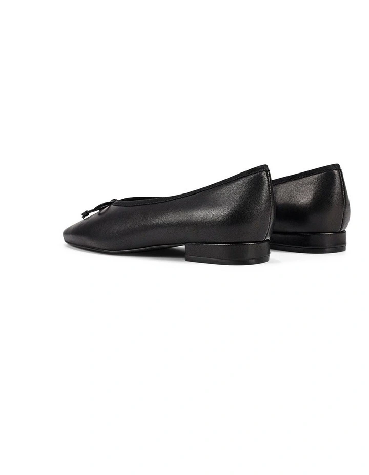 Vanessa Heeled Ballet- Black Leather image 3