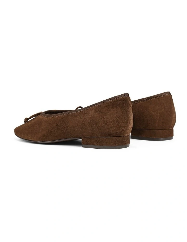 Vanessa Heeled Ballet - Chocolate Brown Suede image 3