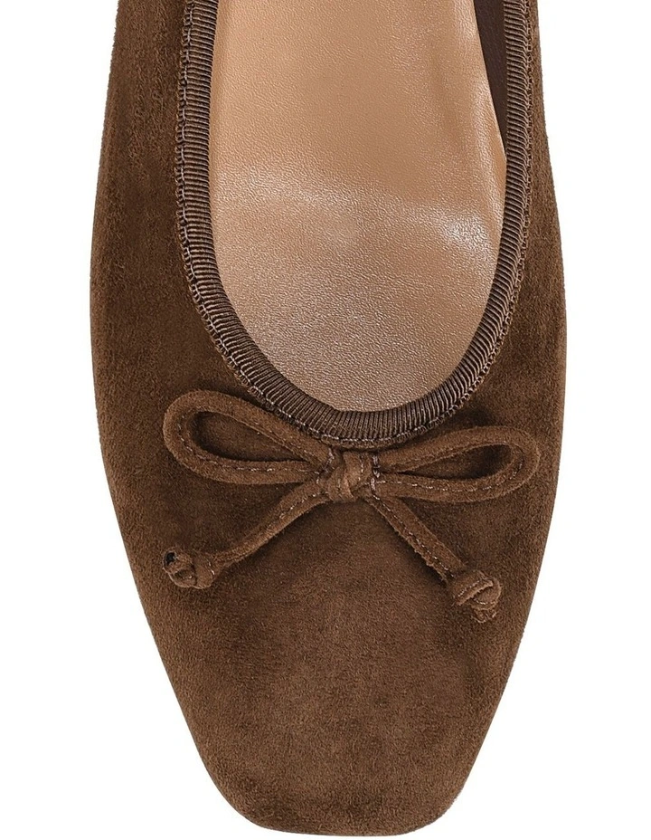 Vanessa Heeled Ballet - Chocolate Brown Suede image 4