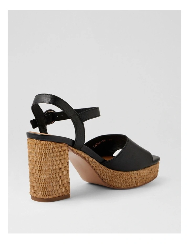 Lable Black Natural Leather Sandals image 3