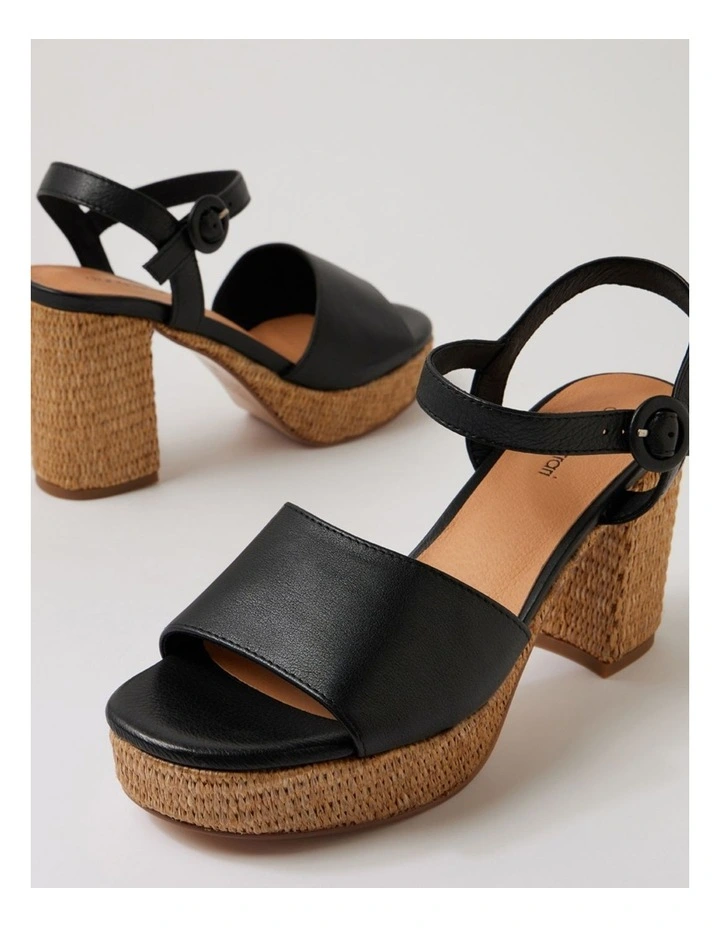 Lable Black Natural Leather Sandals image 5