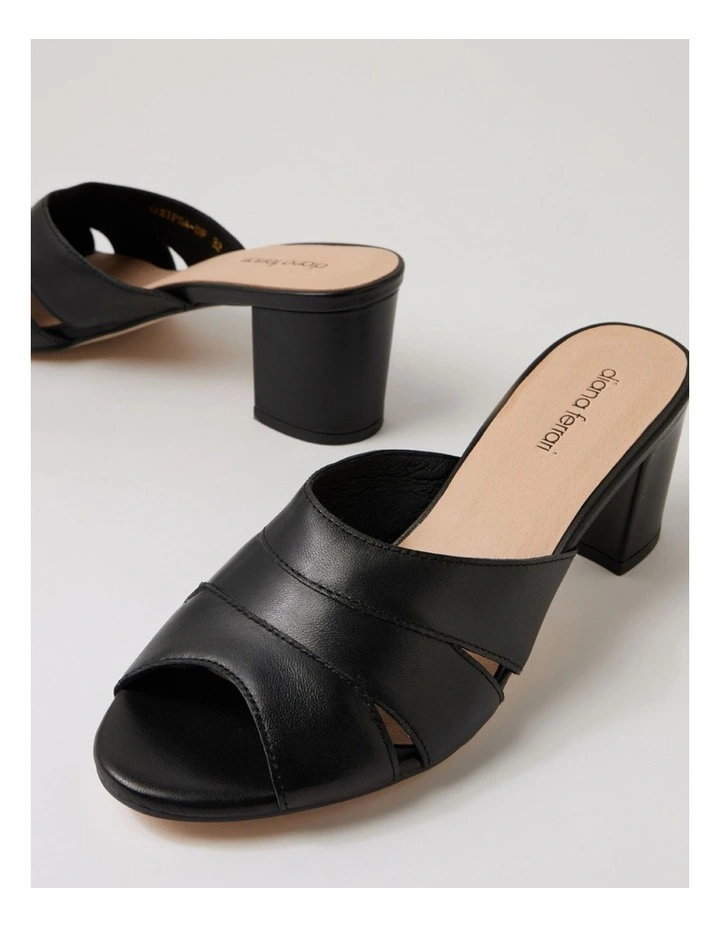 Gripsa Black Leather Sandals image 5