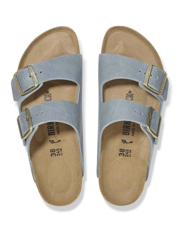 Birkenstock Arizona Oiled Leather Sandals Regular Supportive Basalt Grey image 3
