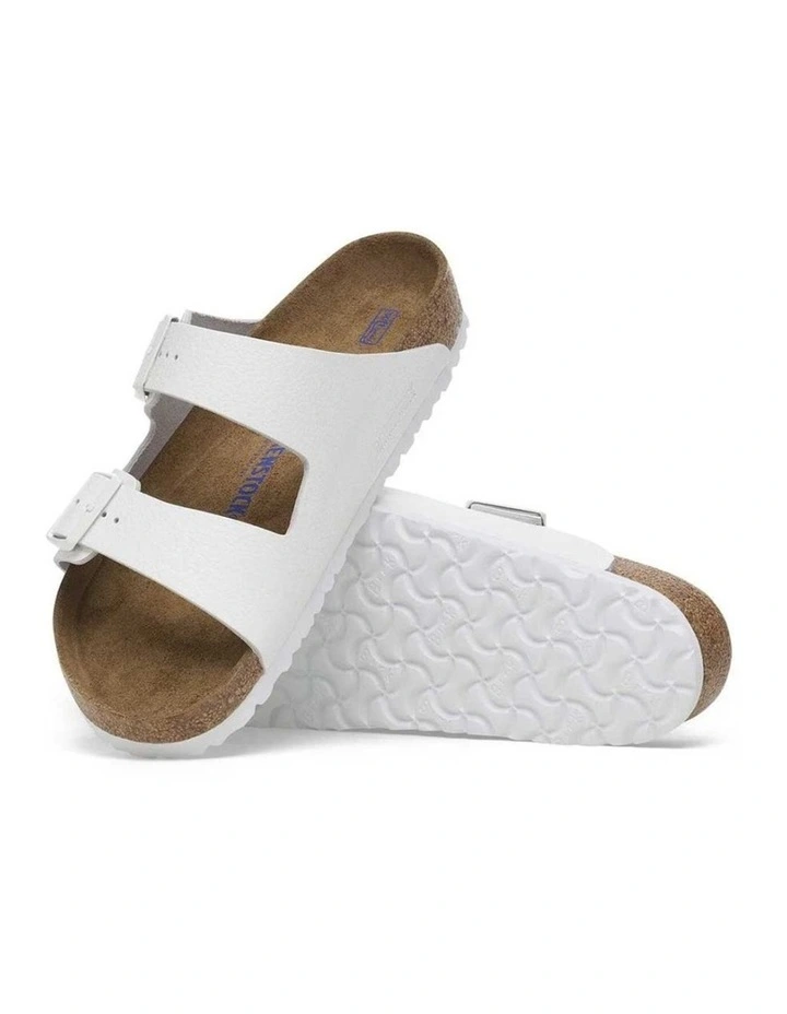 Birkenstock Arizona Leather Soft Footbed Sandals Narrow White Comfortable image 4