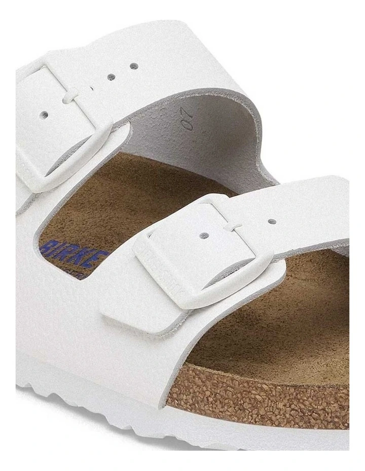 Birkenstock Arizona Leather Soft Footbed Sandals Narrow White Comfortable image 5